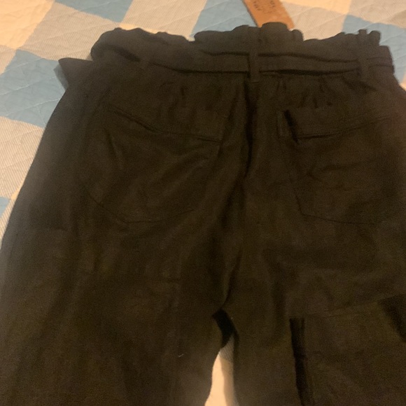 New mason & belle Women's Paperbag Waist Pants Black Size medium - Picture 7 of 10